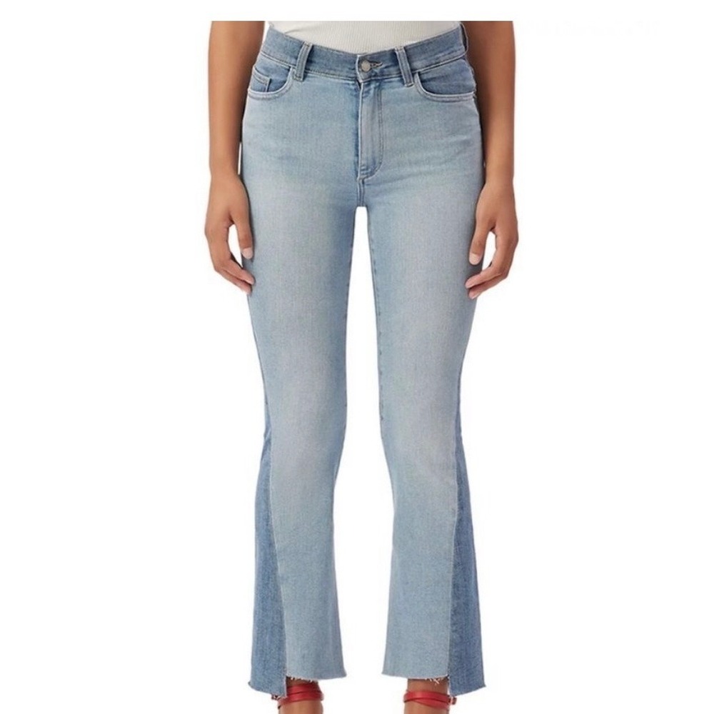 NWT DL1961 Bridget Boot High Rise Instasculpt Crop Jean After Hours Blue Sz 27